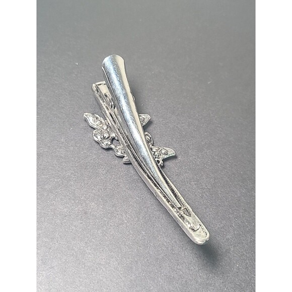 Vintage Hair Clip Clamp Ornate Rhinestone Embellishments Green Butterfly 5” - Picture 5 of 6